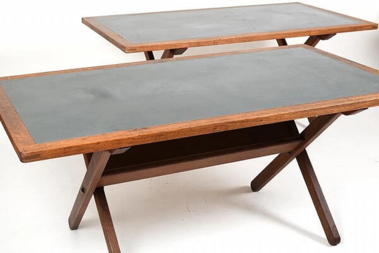 Pair of BM80 desks by Børge Mogensen for P. Lauritsen & Søn, 1970s 7