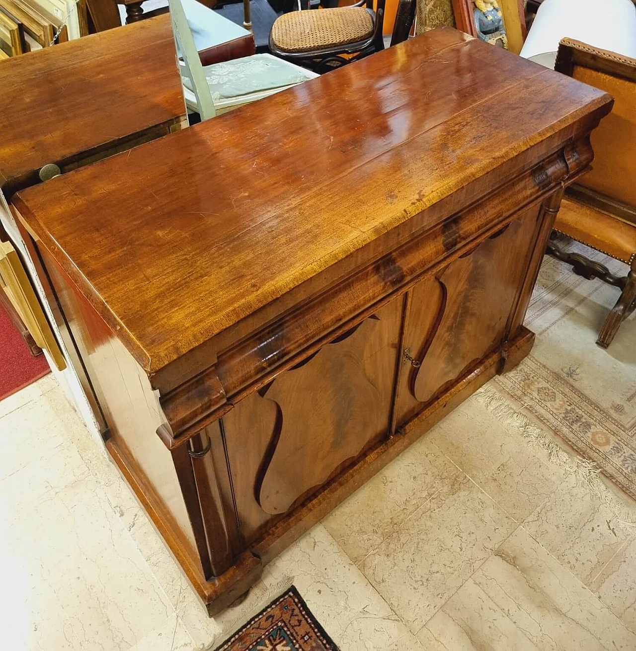 Mahogany feather sideboard, 1850 5