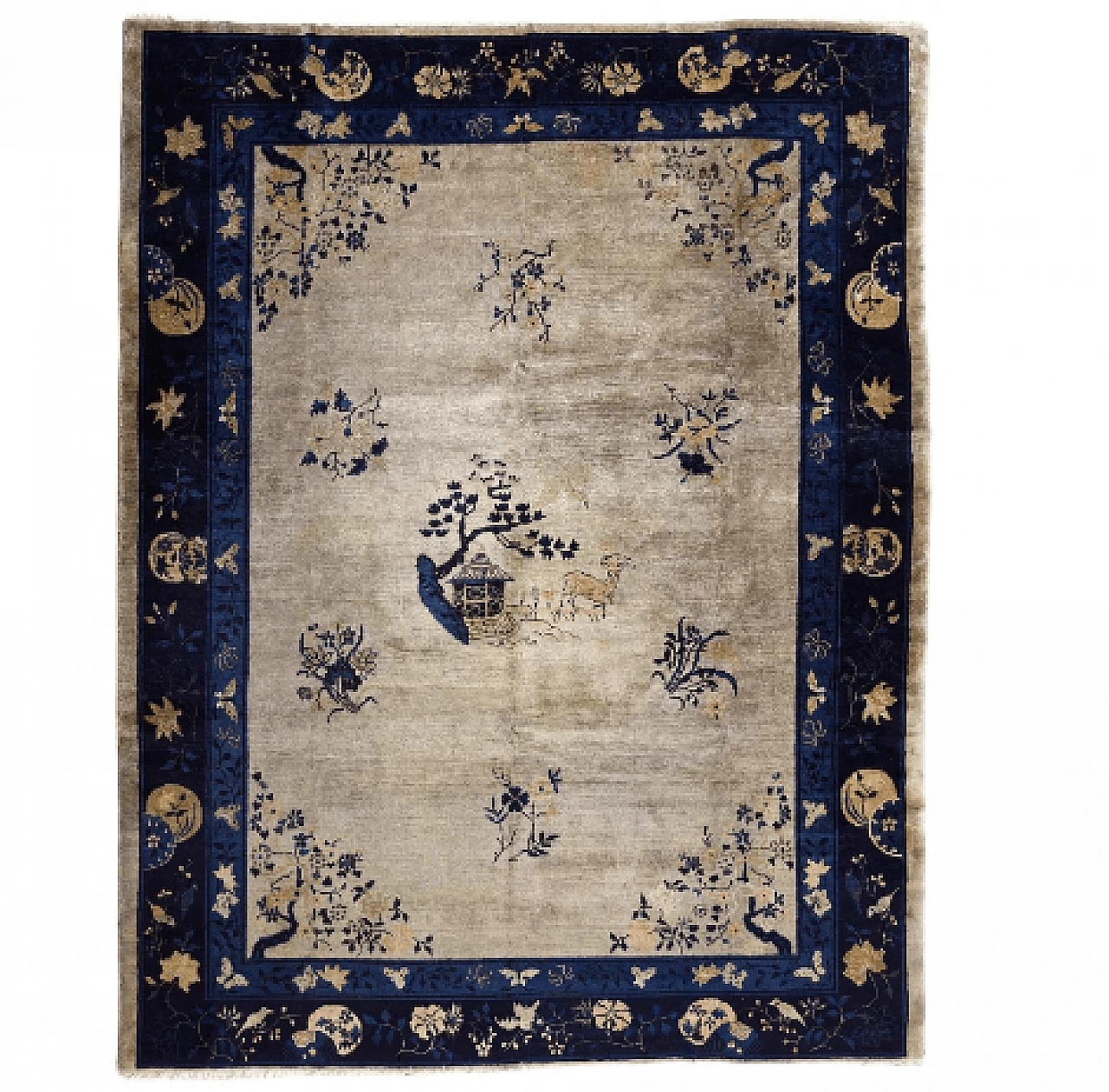 Chinese wool Peking rug, early 20th century 1