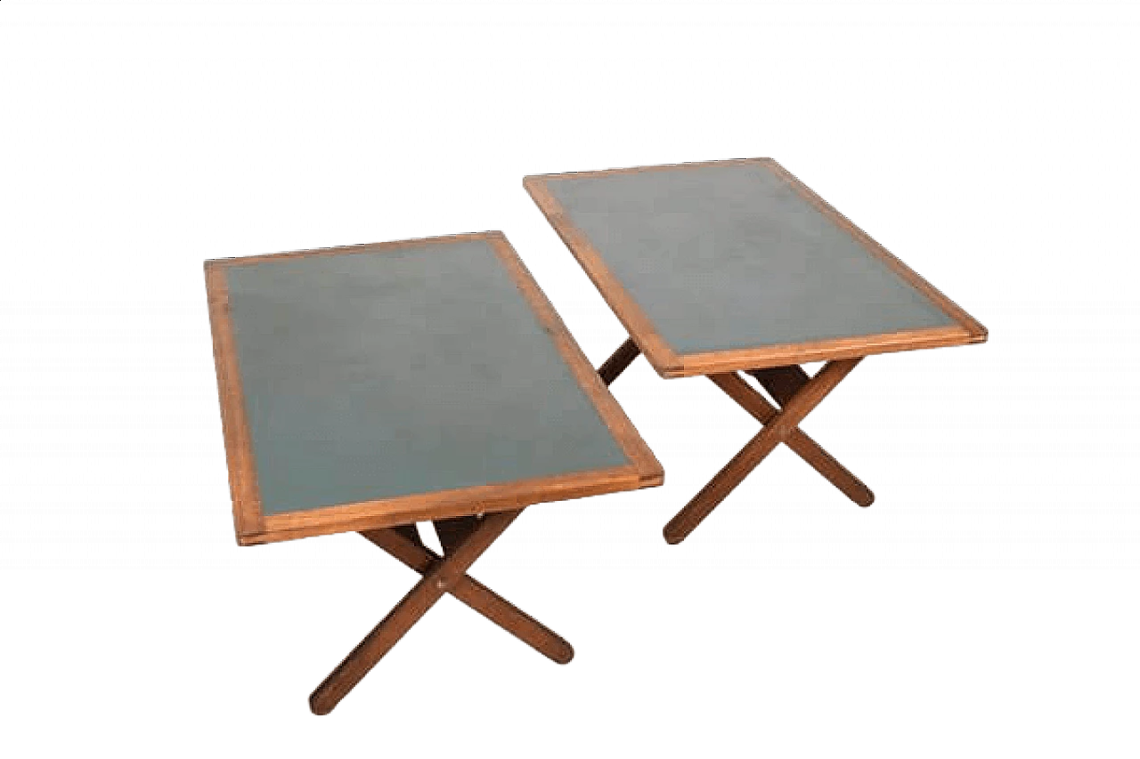 Pair of BM80 desks by Børge Mogensen for P. Lauritsen & Søn, 1970s 16