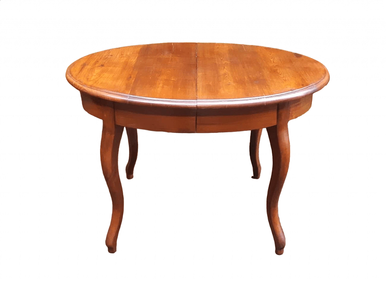 Oval extending table in cherry and oak, 19th century 6