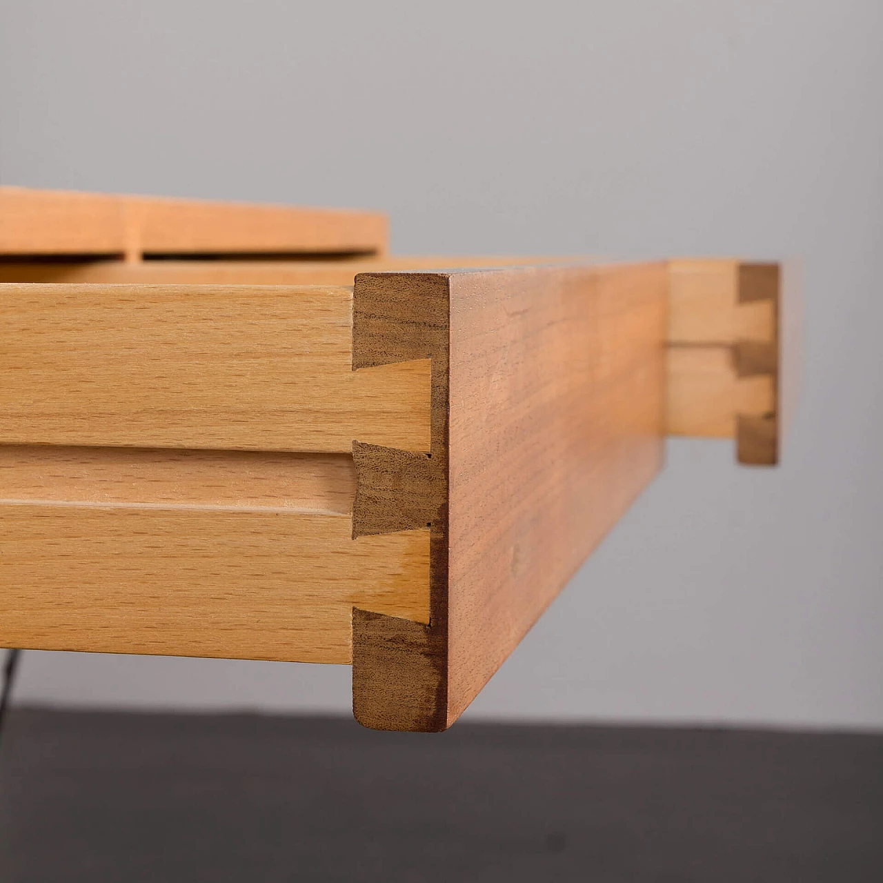 Walnut wall bookcase with desk, pair of cupboards and lamp by Poul Cadovius, 1960s 12