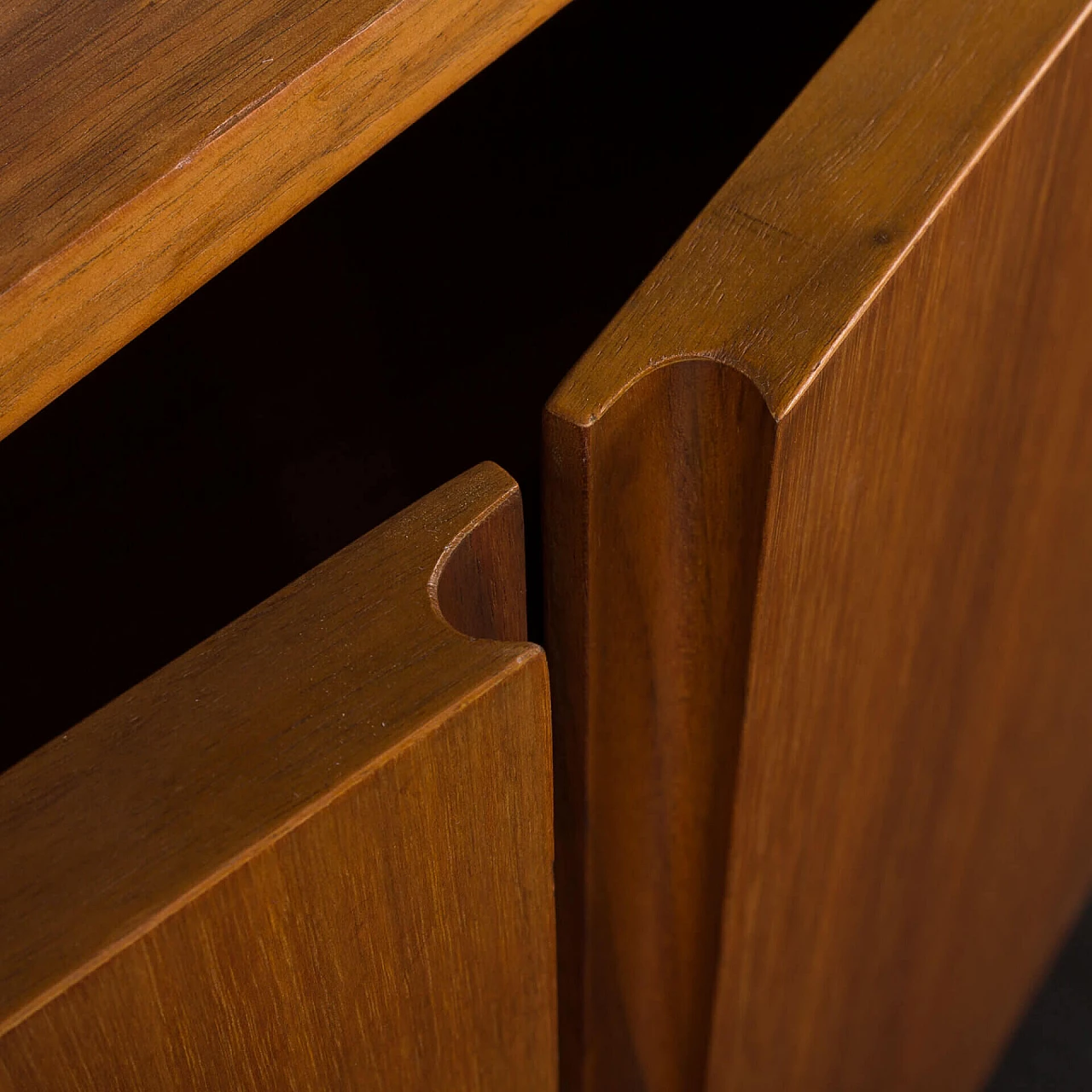 Walnut wall bookcase with desk, pair of cupboards and lamp by Poul Cadovius, 1960s 19