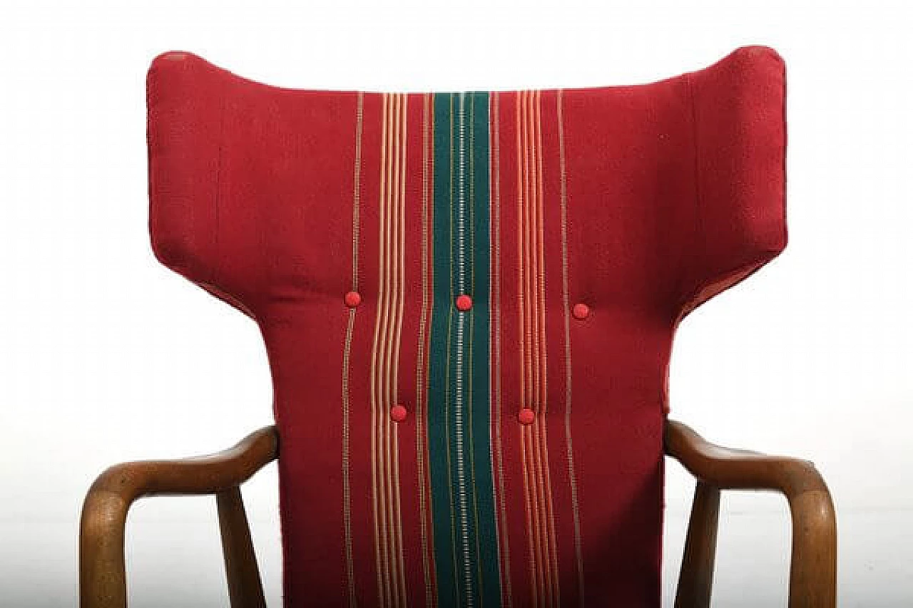 Wingback armchair by Eva & Nils Koppel for Slagelse Møbelværk, 1947 12