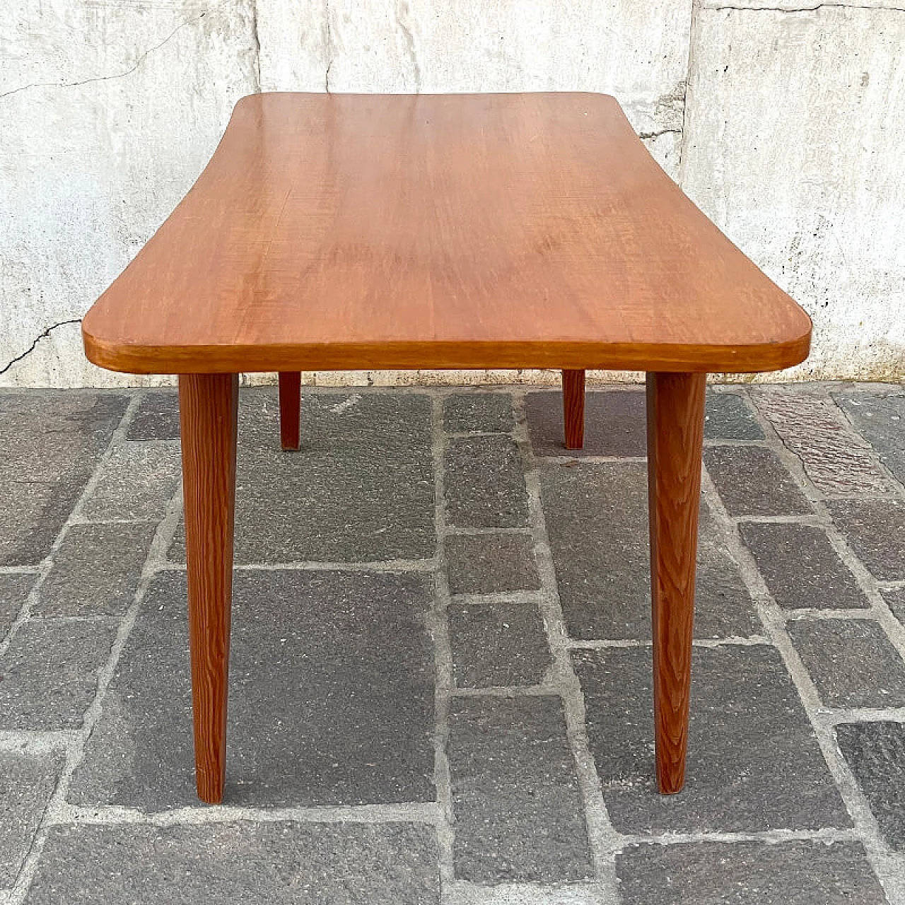 Wood coffee table with shaped top, 1960s 3