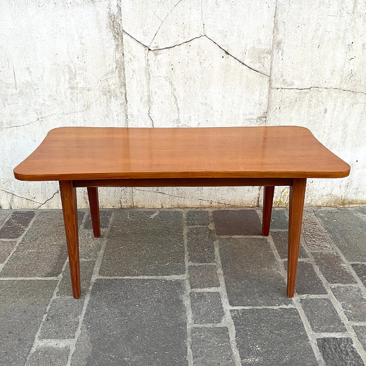 Wood coffee table with shaped top, 1960s 4