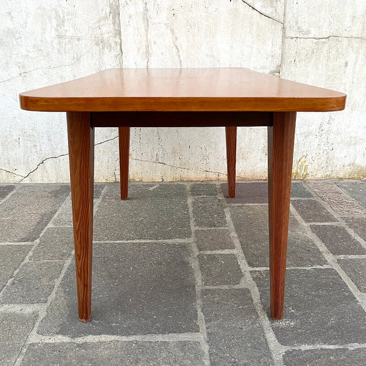 Wood coffee table with shaped top, 1960s 5