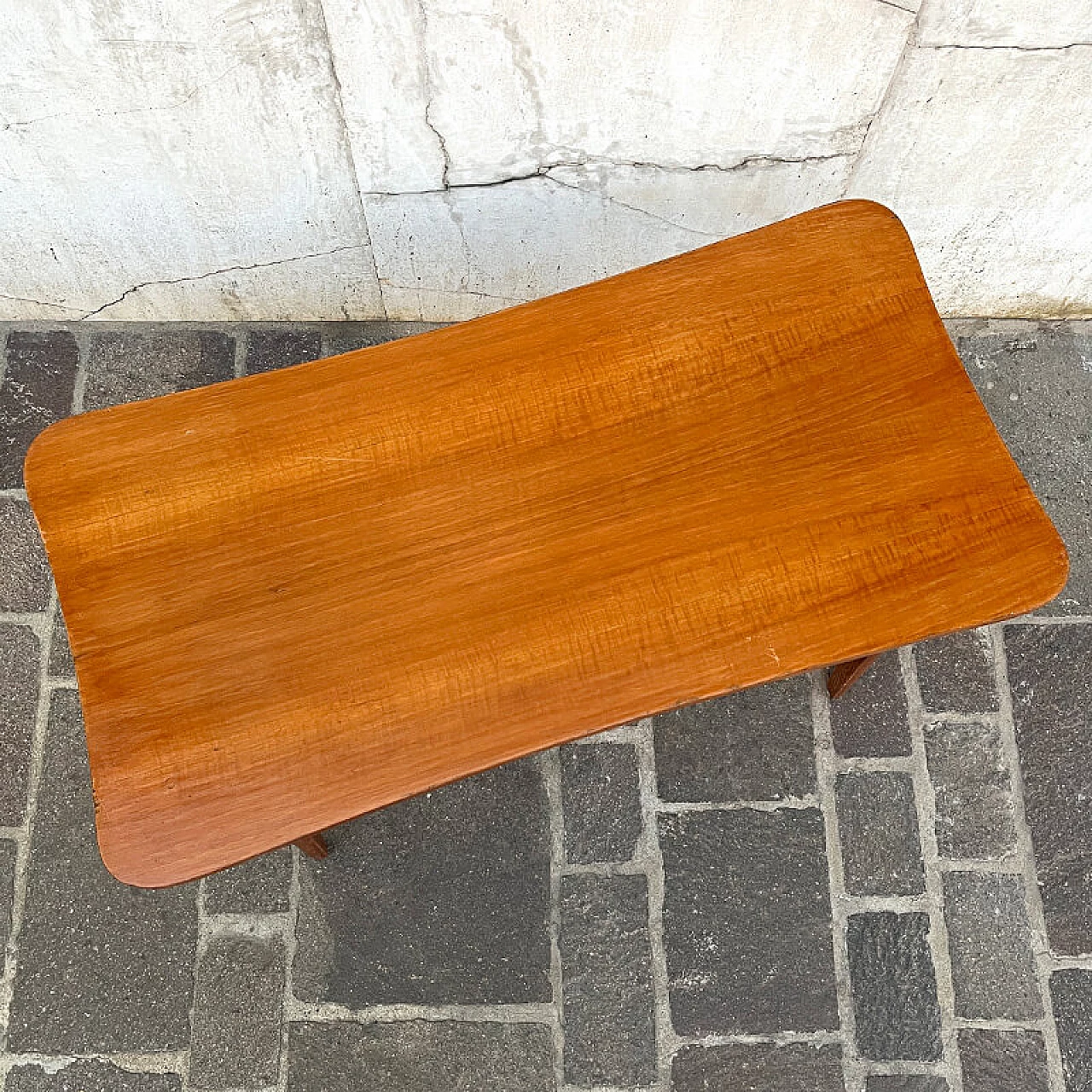 Wood coffee table with shaped top, 1960s 6