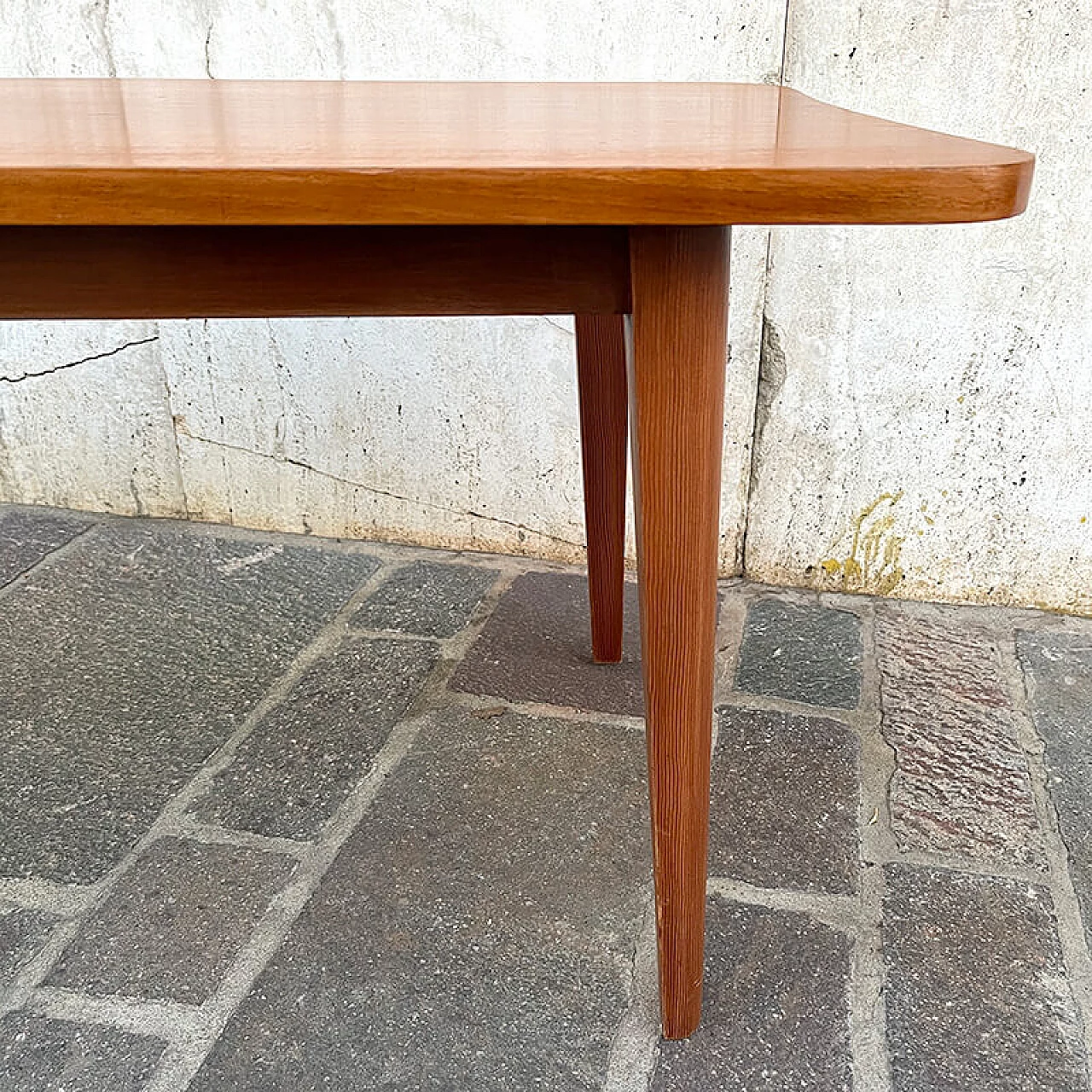 Wood coffee table with shaped top, 1960s 7