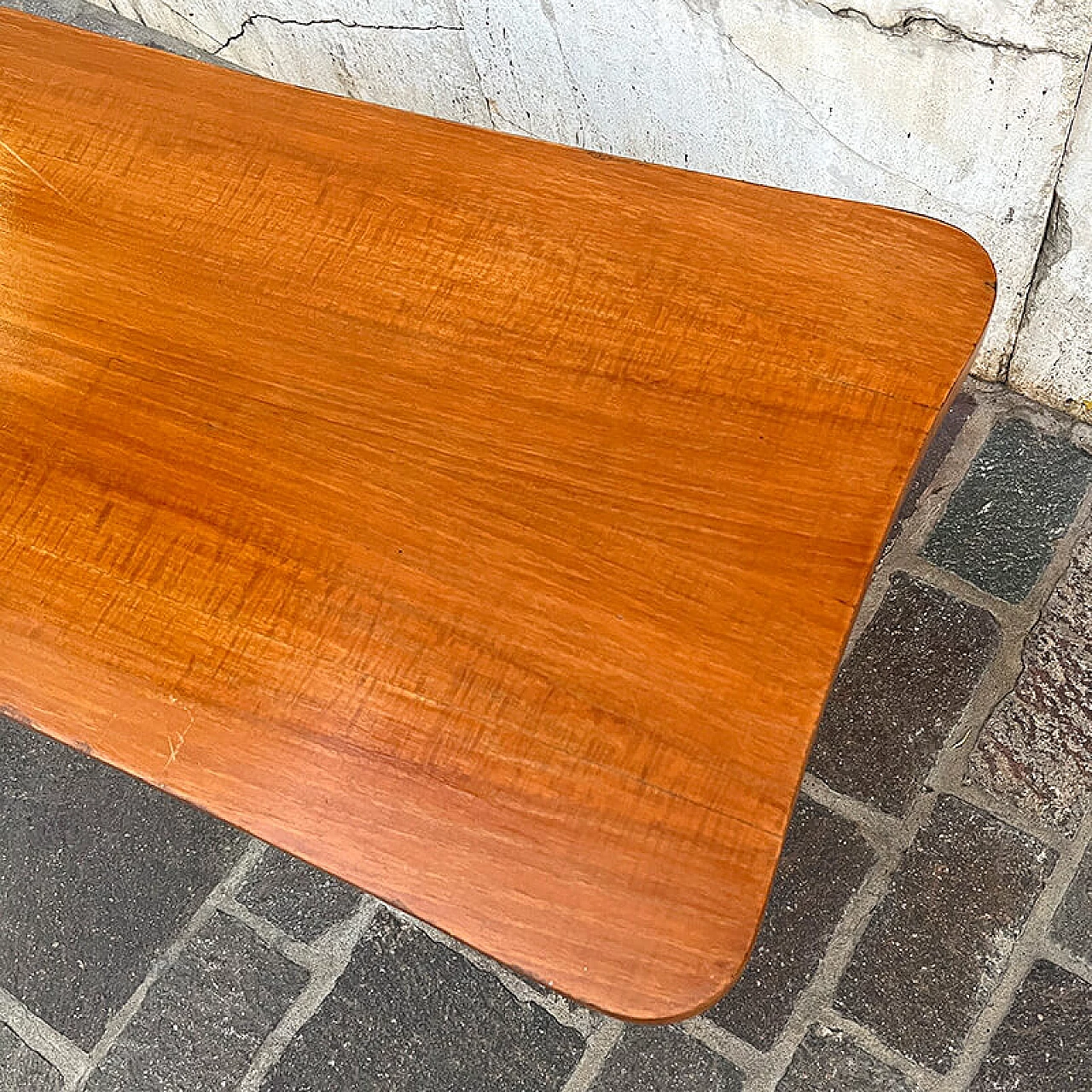 Wood coffee table with shaped top, 1960s 8