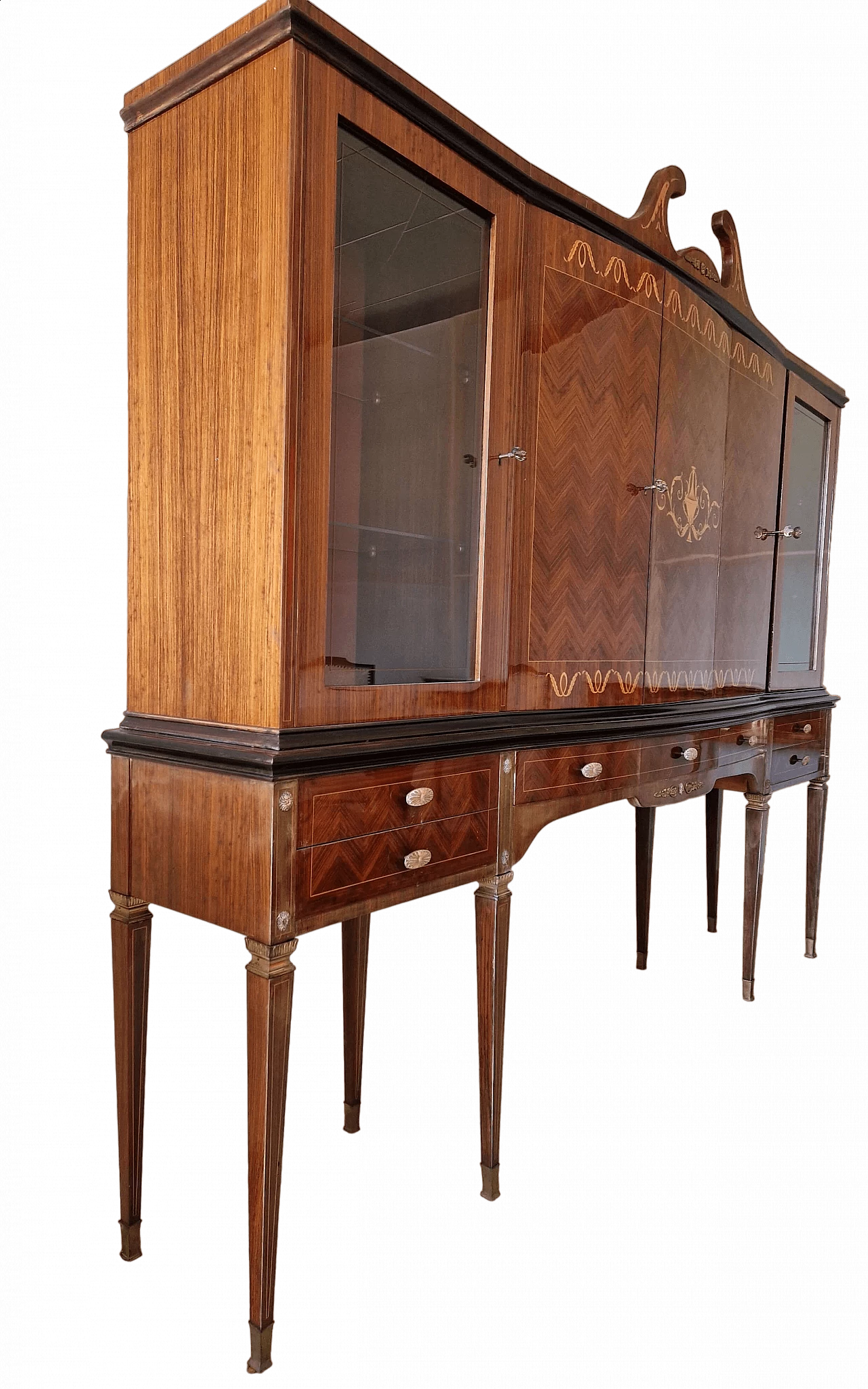 Rosewood cabinet in the style of Paolo Buffa, 1950s 15