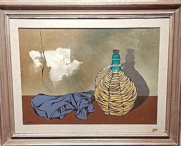 Sirio Midollini, Still life, painting on canvas, 1980s