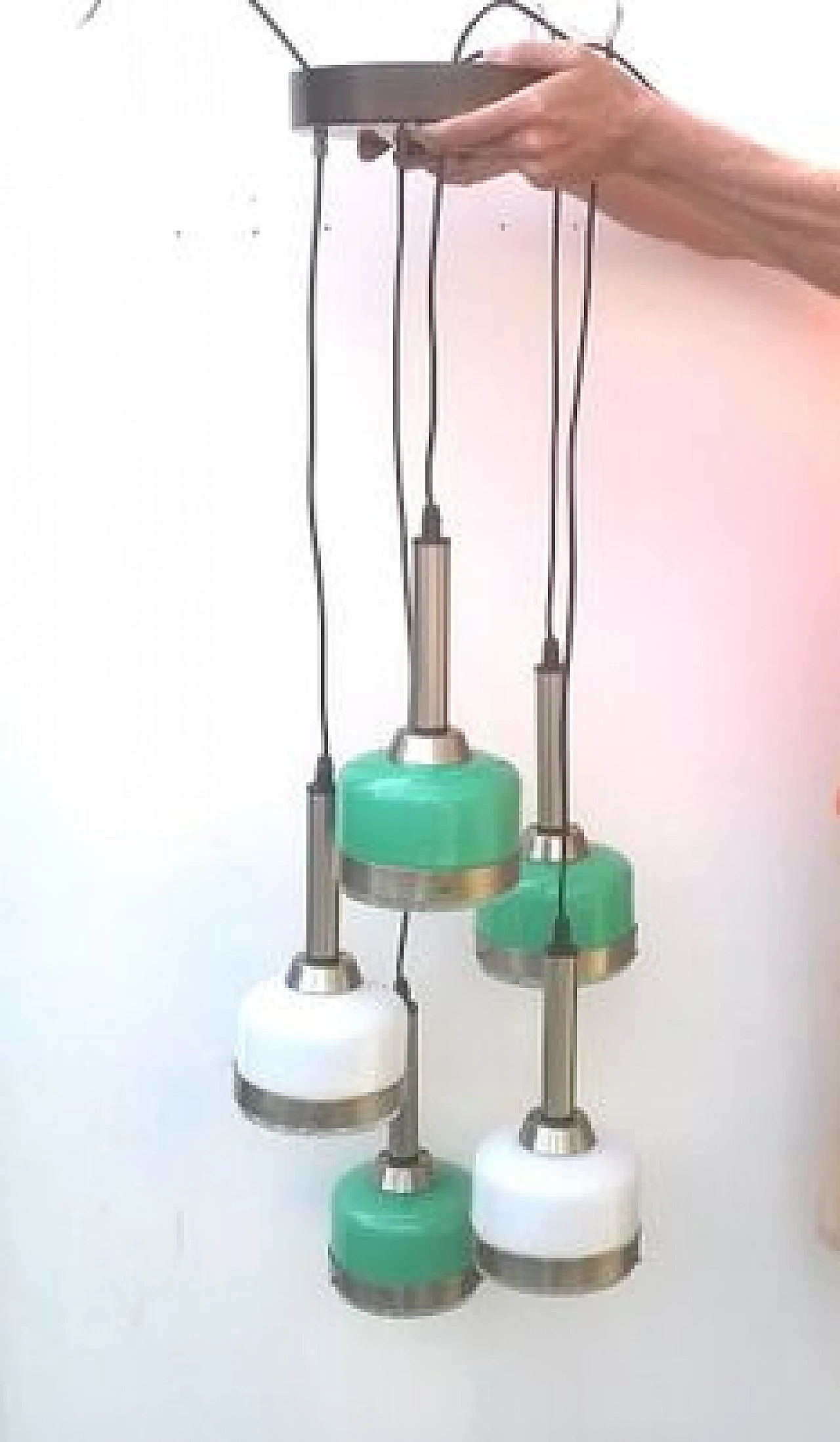 Murano glass pendant lamp for Vistosi, 1960s 1