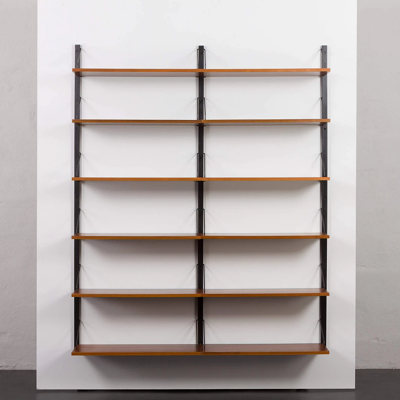 Walnut and black metal bookcase by Poul Cadovius for Cado, 1960s 5