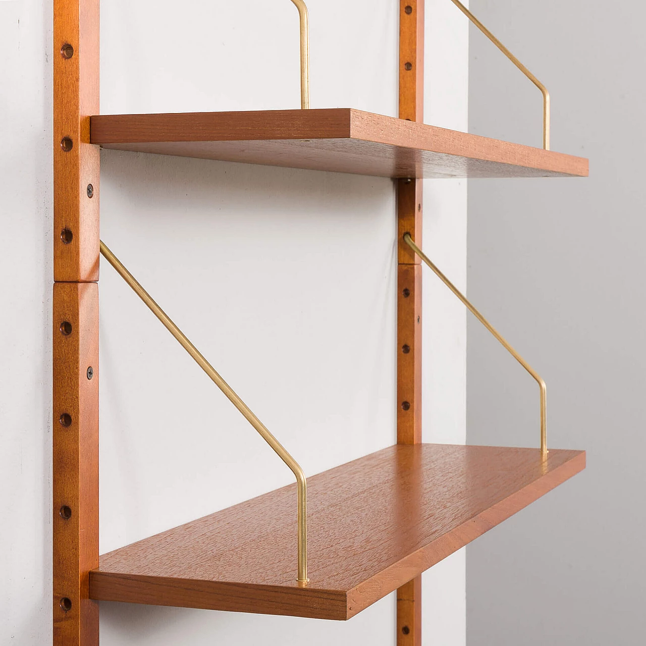 Hanging teak bookcase in the style of Poul Cadovius, 1970s 18