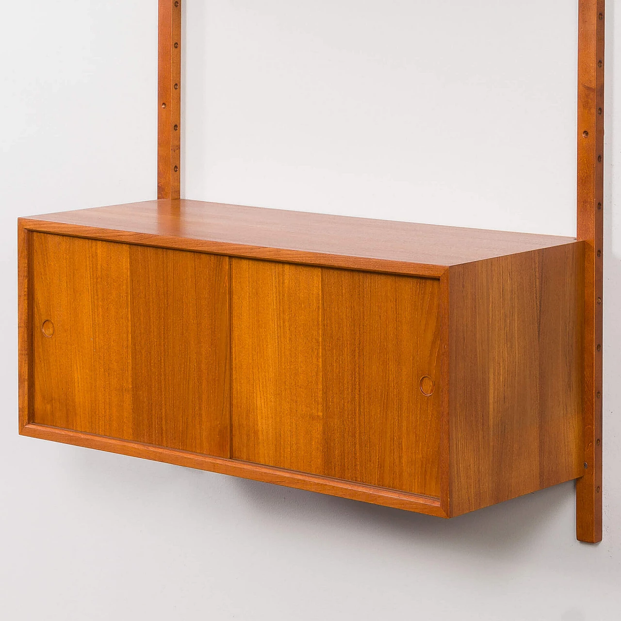 Hanging teak bookcase in the style of Poul Cadovius, 1970s 19