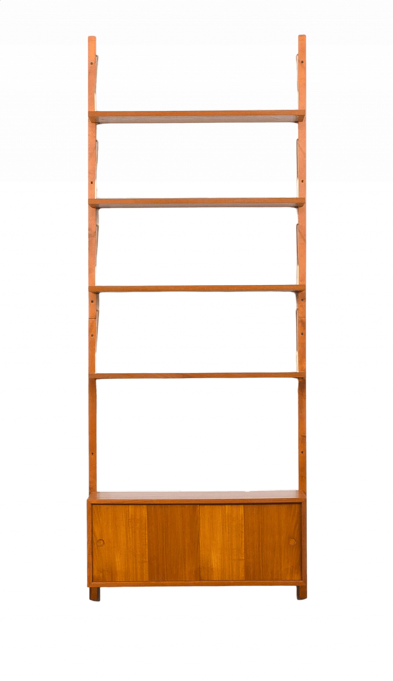 Hanging teak bookcase in the style of Poul Cadovius, 1970s 20