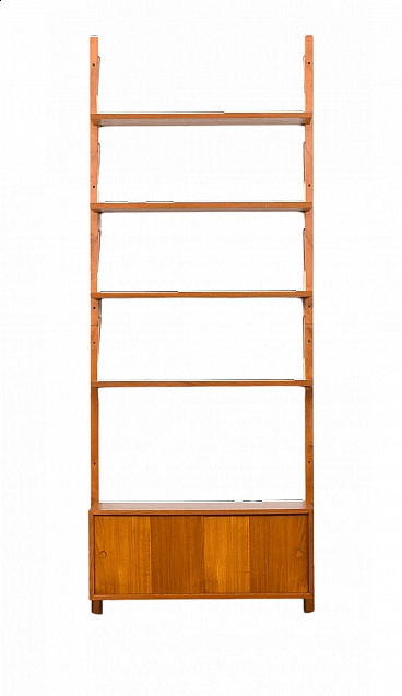 Hanging teak bookcase in the style of Poul Cadovius, 1970s