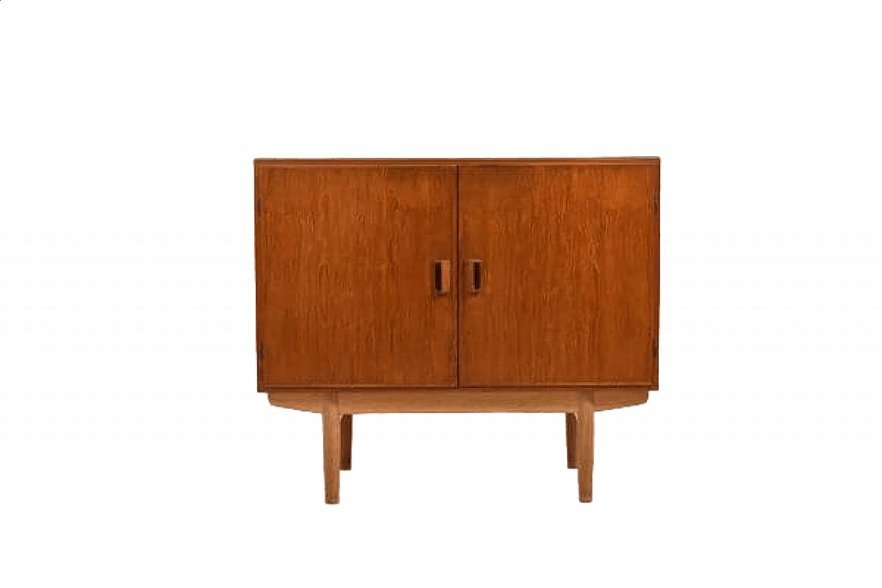 Teak & oak cabinet by Børge Mogensen for Søborg, 1950s 9