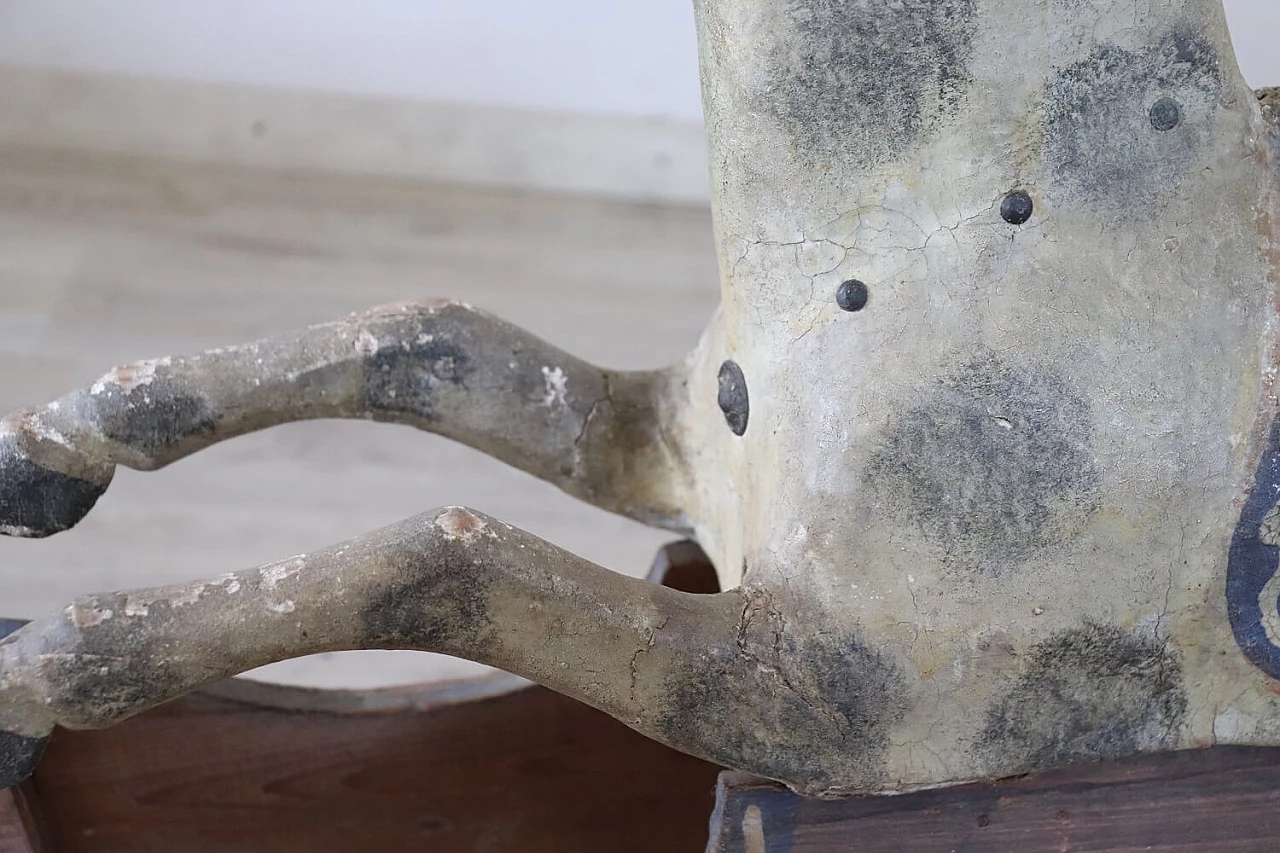 Painted wood and papier-mâché rocking horse, late 19th century 11