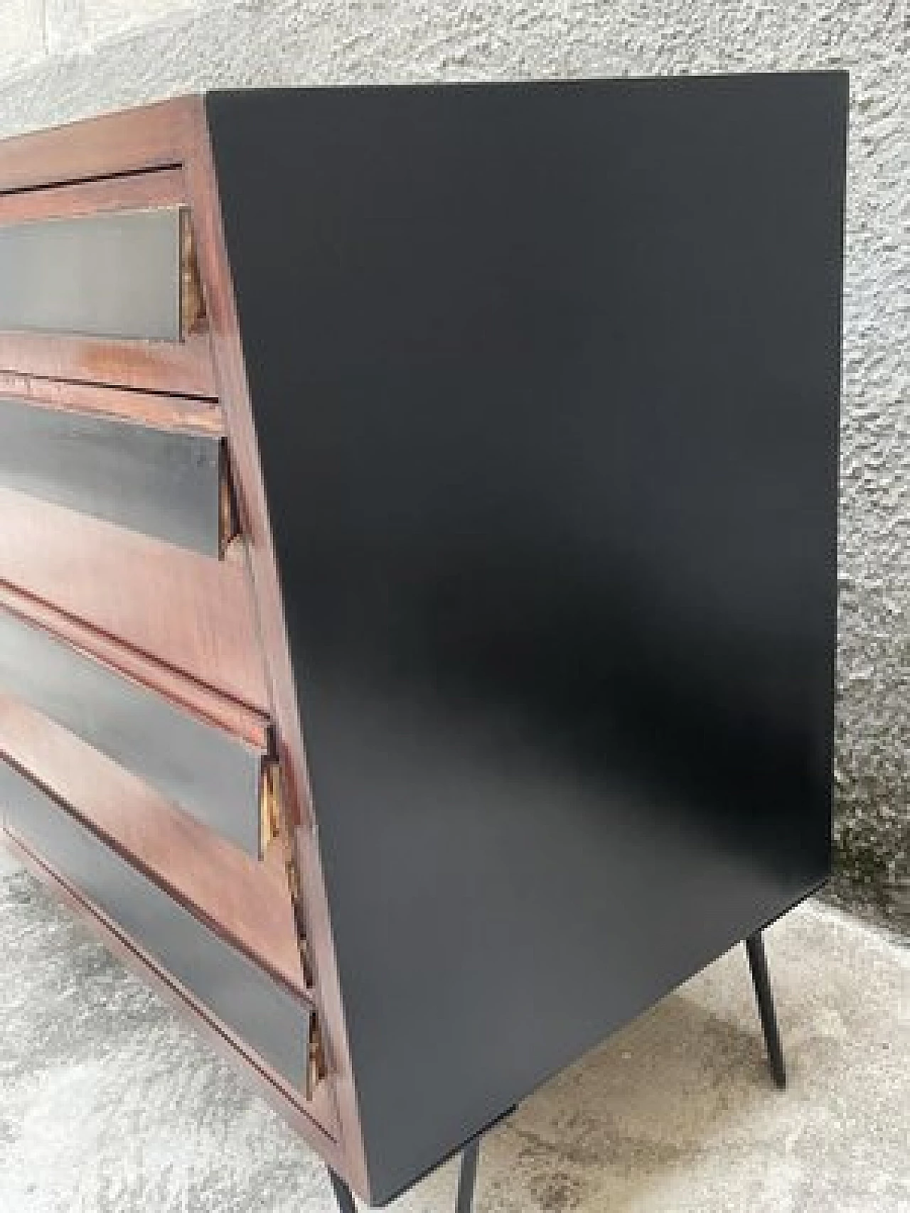 Credenza in legno, metallo e laminato, anni '50 6