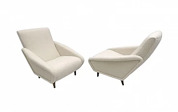 Pair of Gio Ponti's Distex 807 style armchairs, 1980s