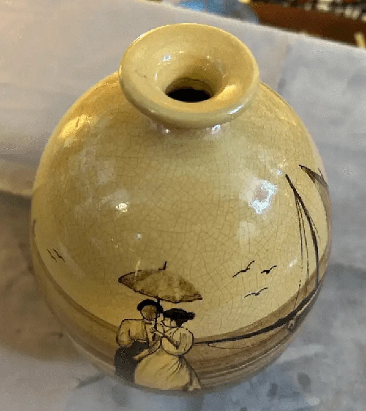 Brown ceramic vase, early 20th century 7