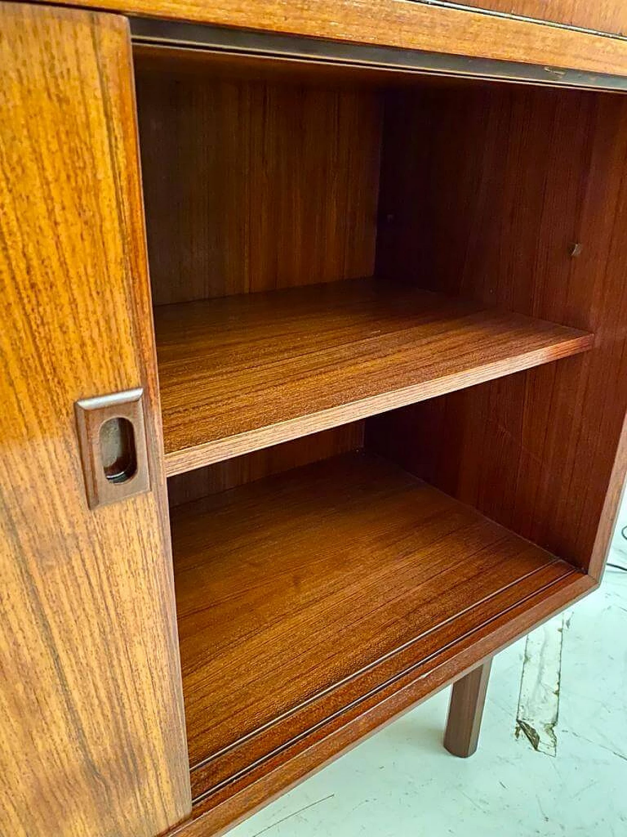 Teak veneered wood sideboard in Scandinavian style, 1950s 4