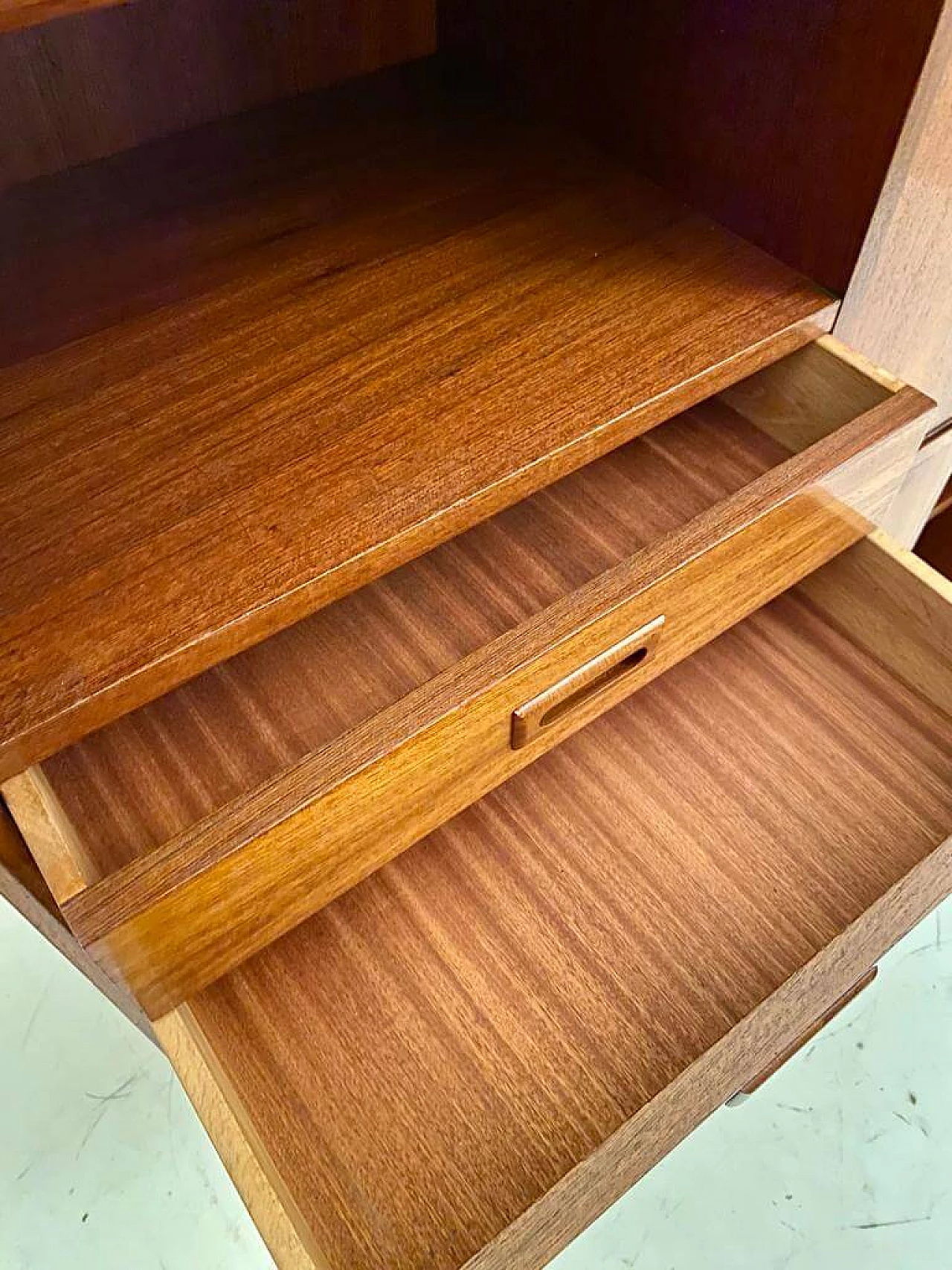 Teak veneered wood sideboard in Scandinavian style, 1950s 6