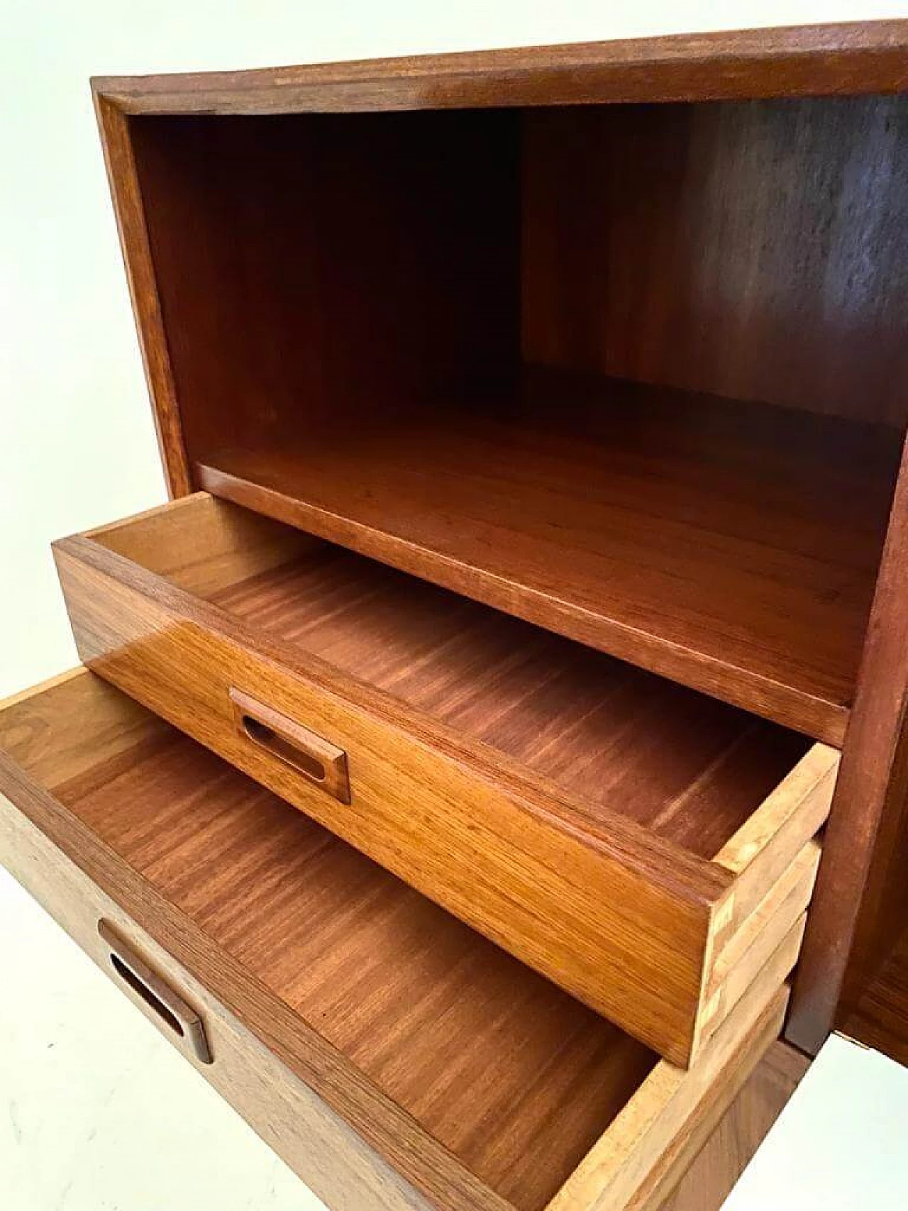 Teak veneered wood sideboard in Scandinavian style, 1950s 15