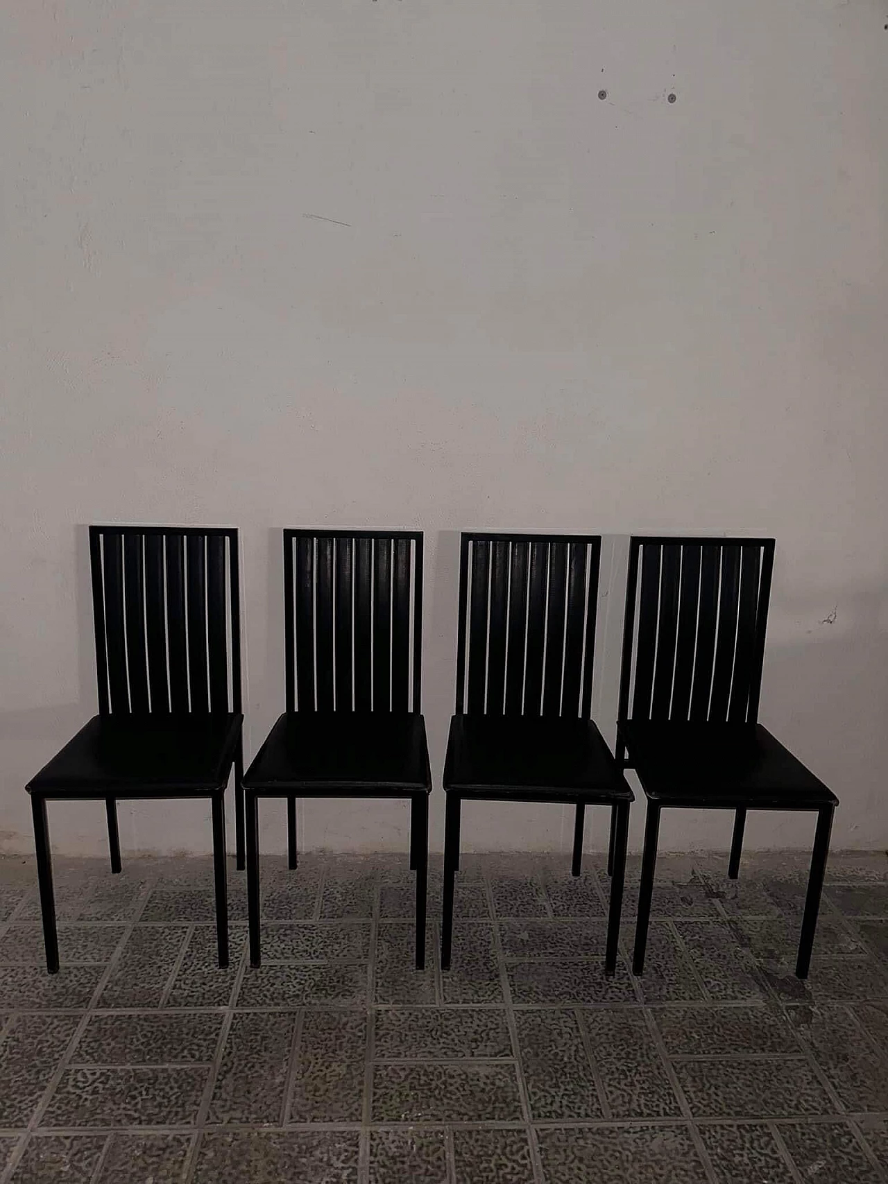 4 Chairs by Enrico Pellizzoni, 1980s 1