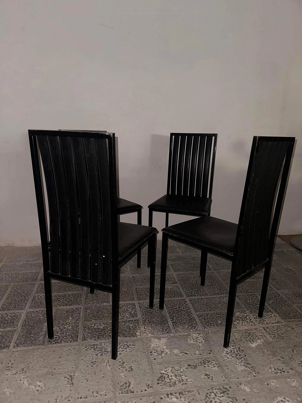 4 Chairs by Enrico Pellizzoni, 1980s 3