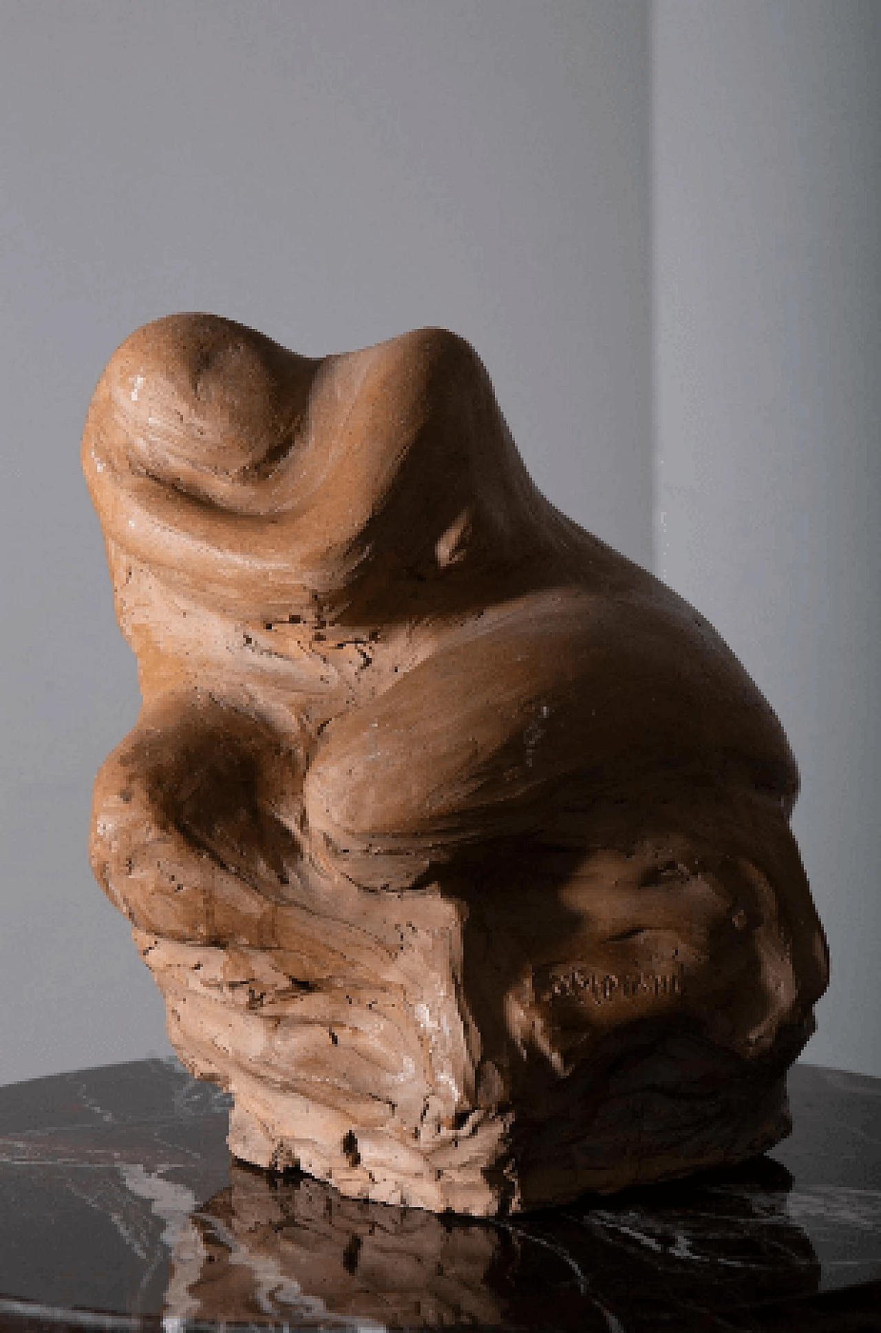 Compiani, figura antropomorfa, scultura in terracotta, anni '70 2