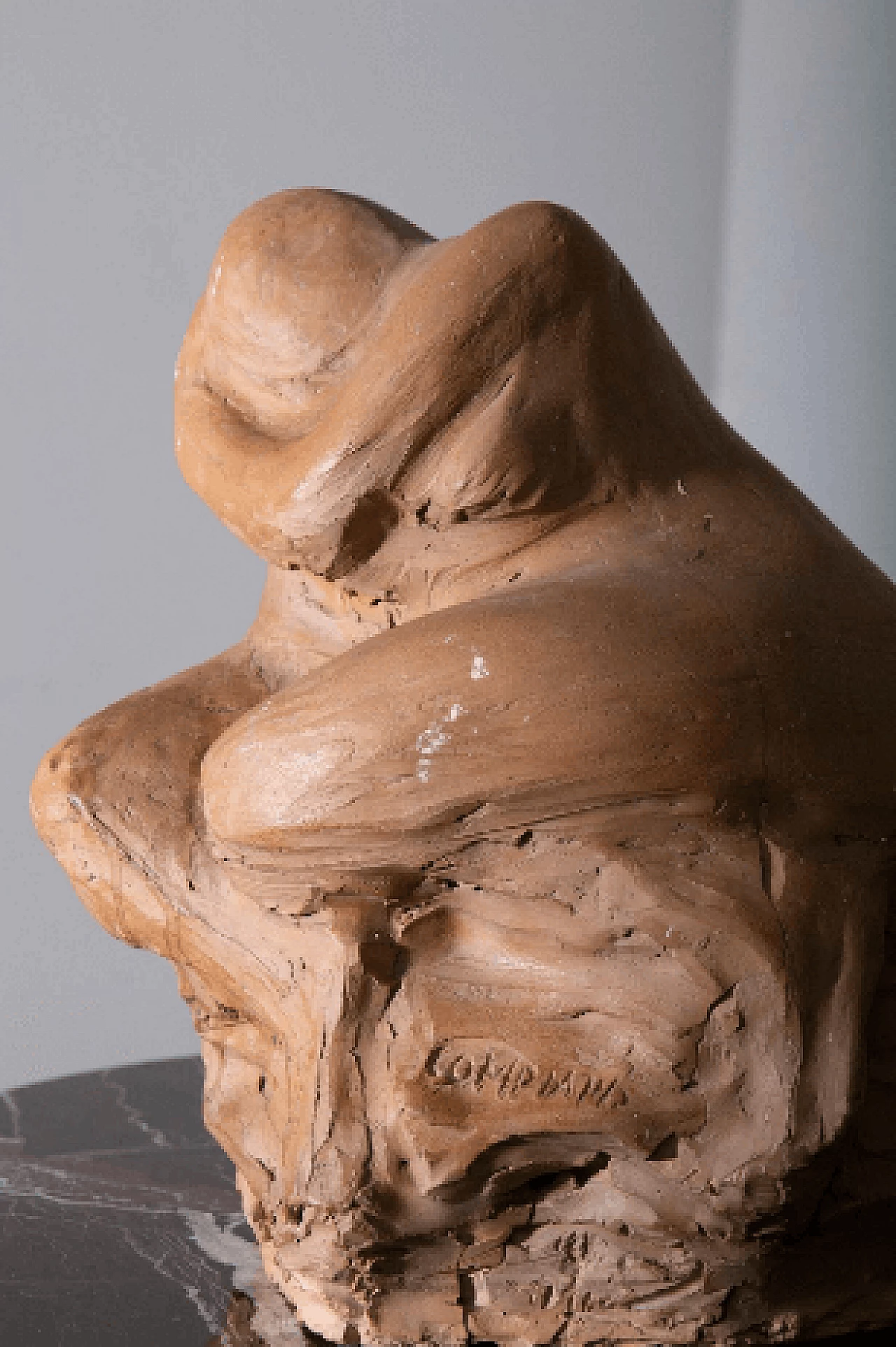 Compiani, figura antropomorfa, scultura in terracotta, anni '70 8