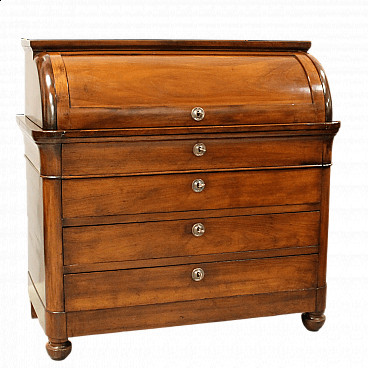 Scatola con coperchio a ribalta Secretaire - 39,5x36x28 cm - blu