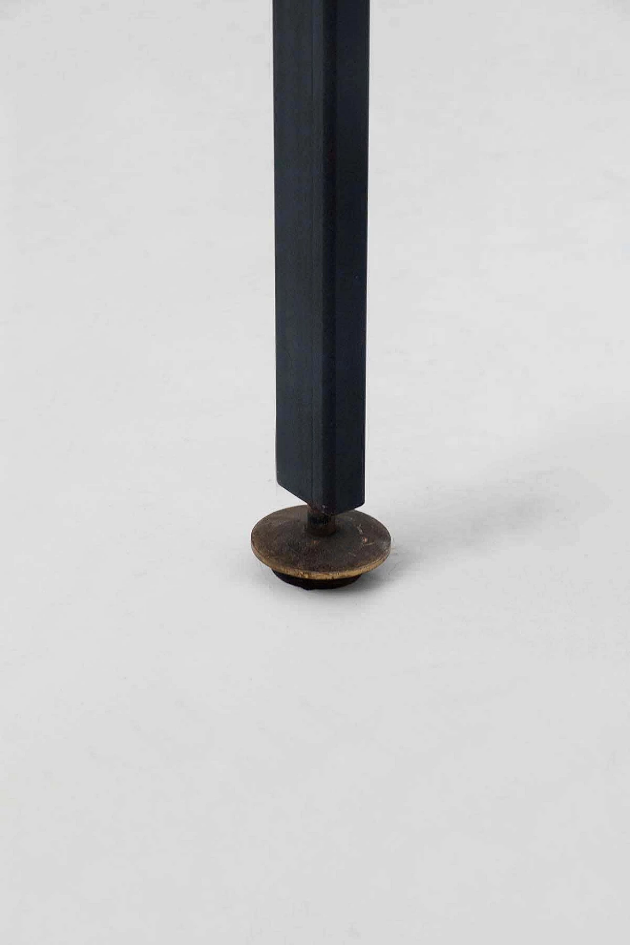 Blue and beige metal and wood coat stand, 1950s 6