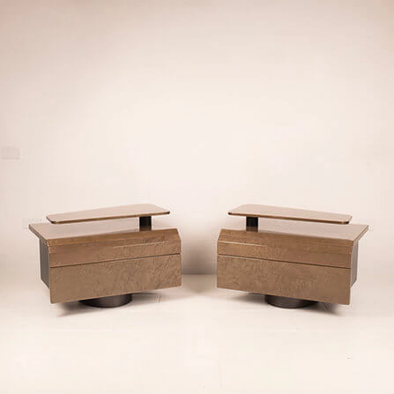 Pair of Lenox bedside tables by Giovanni Offredi for Saporiti, 1980s 6