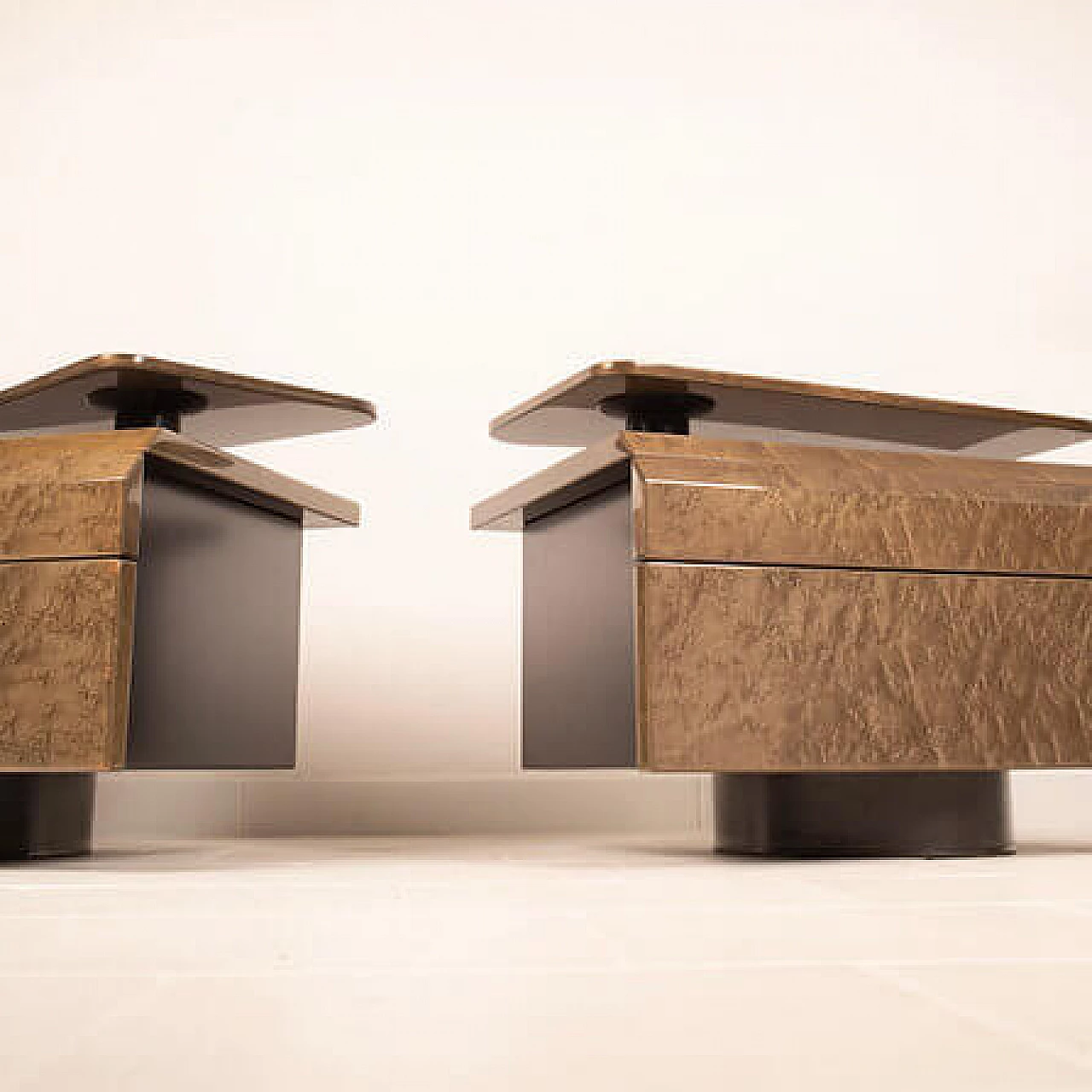 Pair of Lenox bedside tables by Giovanni Offredi for Saporiti, 1980s 15