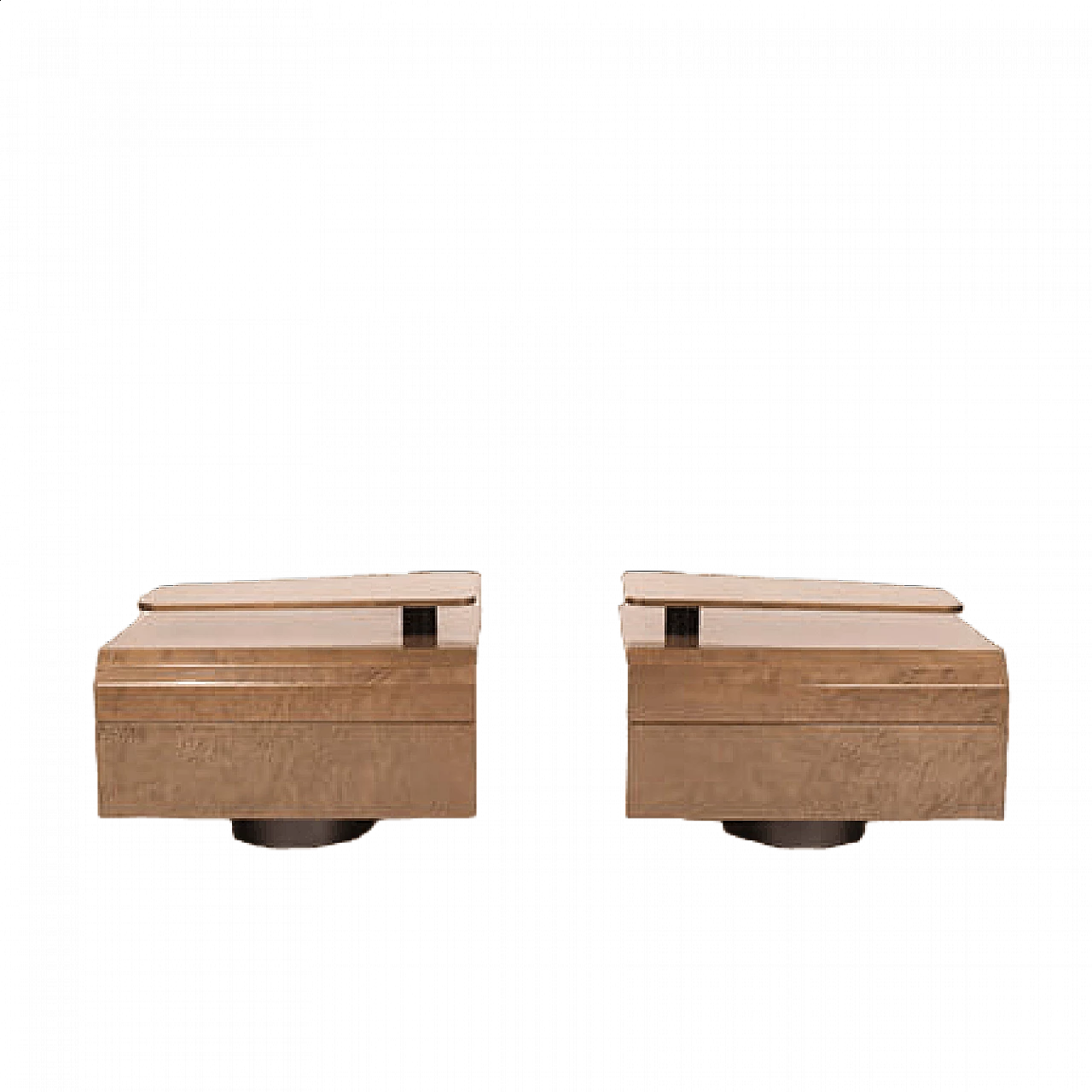 Pair of Lenox bedside tables by Giovanni Offredi for Saporiti, 1980s 16