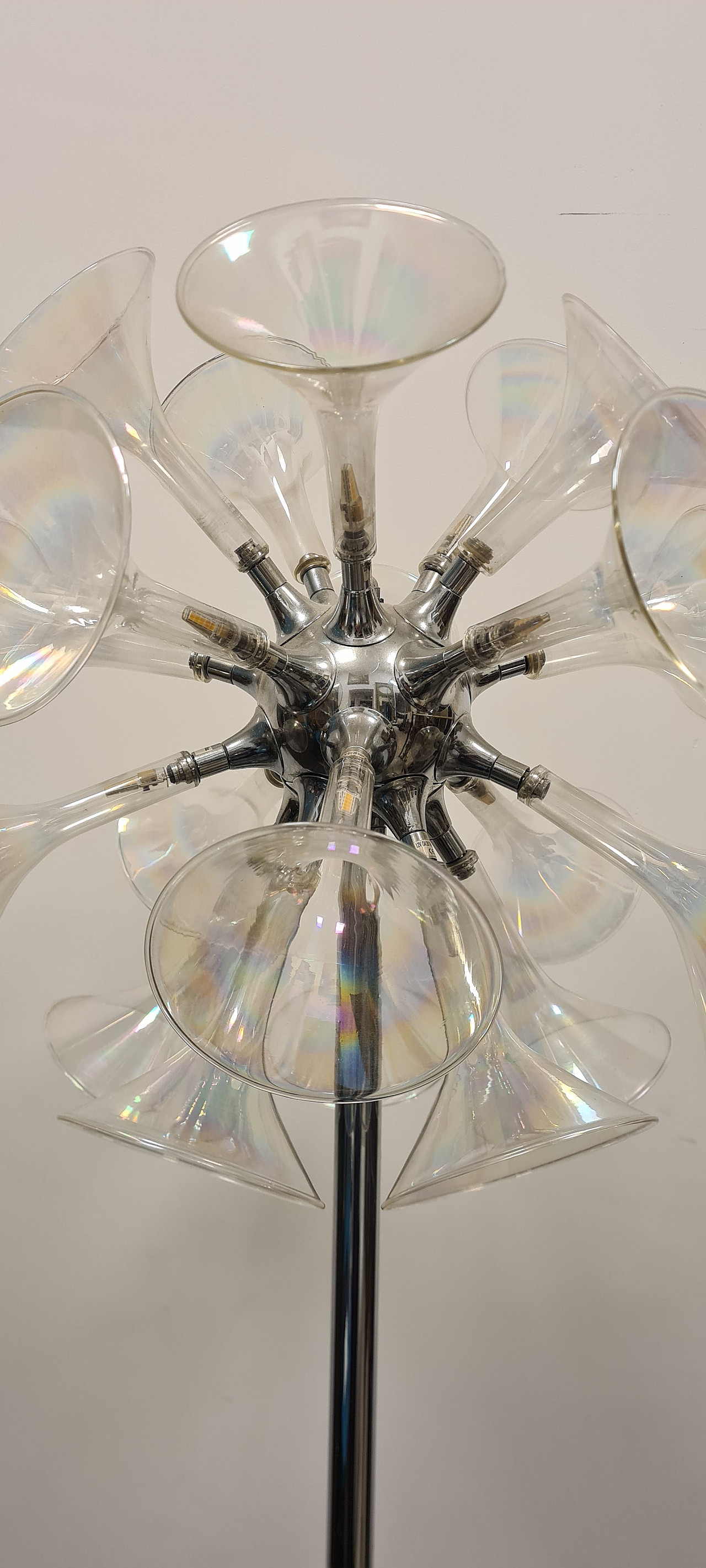 Sputnik metal and glass floor lamp, 1960s | intOndo