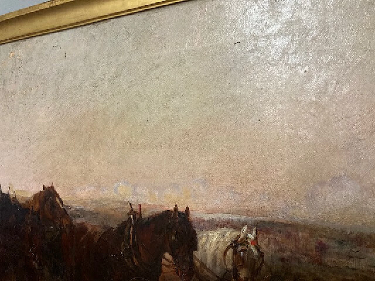 Loraine Nevison Arthur, Landscape with horses, oil on canvas, 1893 4