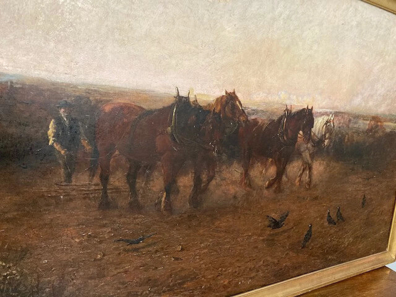 Loraine Nevison Arthur, Landscape with horses, oil on canvas, 1893 5