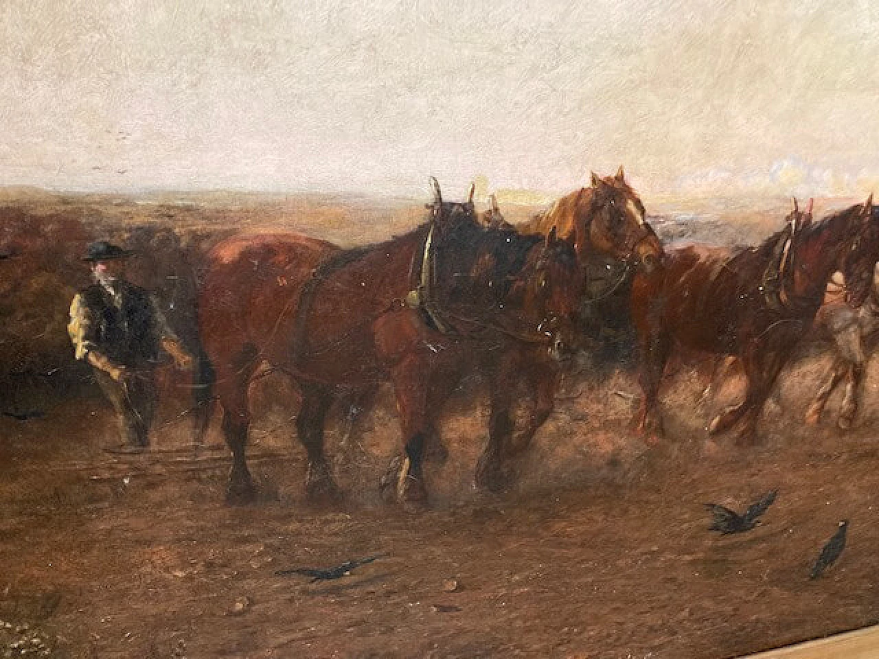 Loraine Nevison Arthur, Landscape with horses, oil on canvas, 1893 13