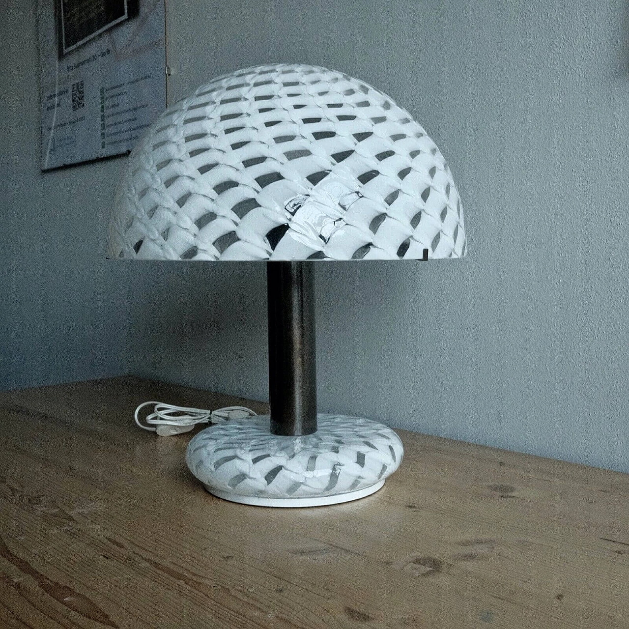 Murano glass mushroom table lamp by Mazzega, 1970s 3