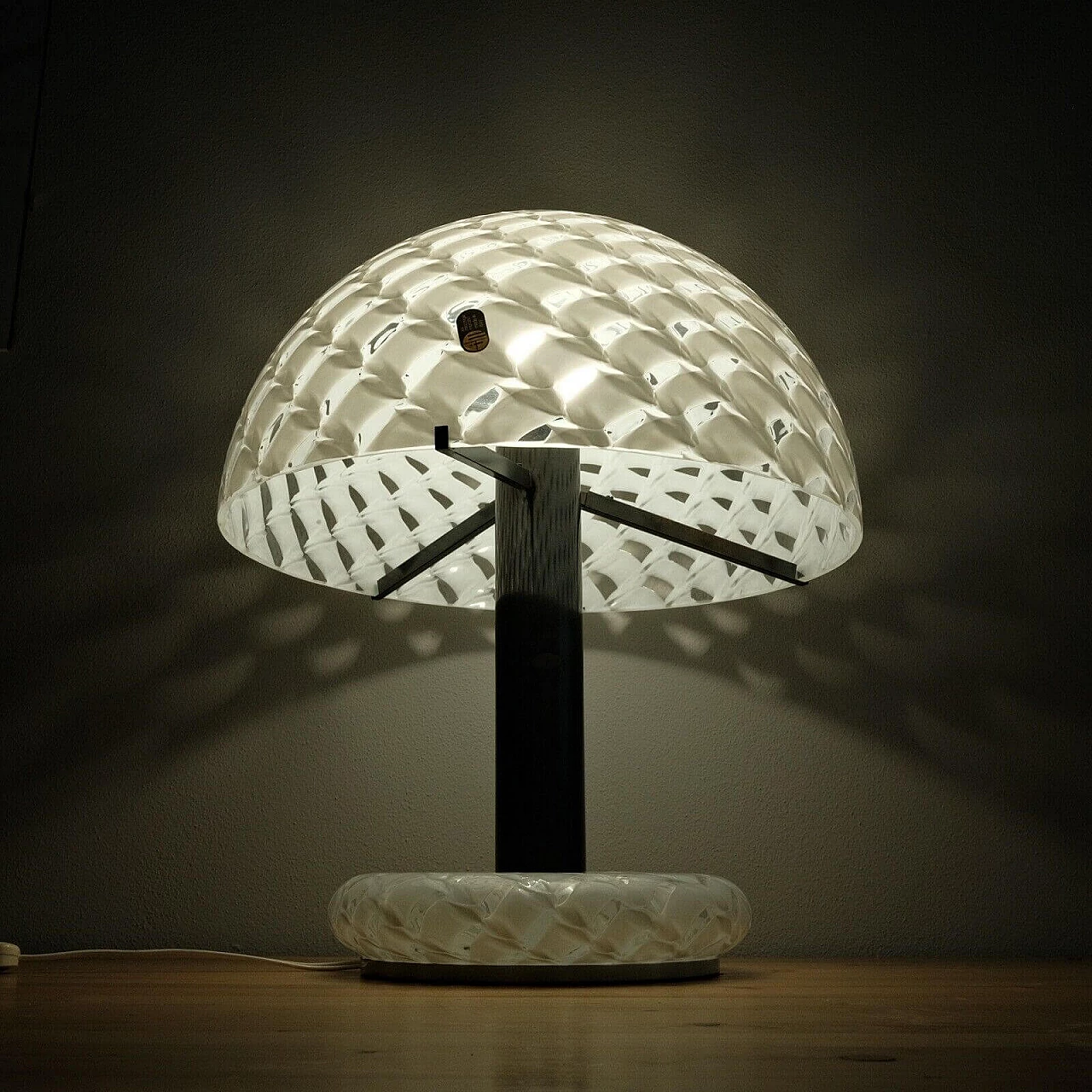 Murano glass mushroom table lamp by Mazzega, 1970s 12