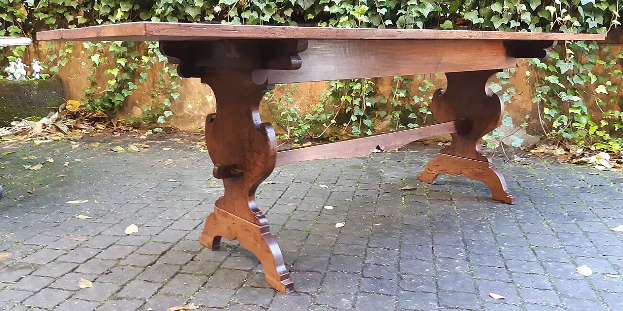 Fratino walnut table, mid-19th century 3