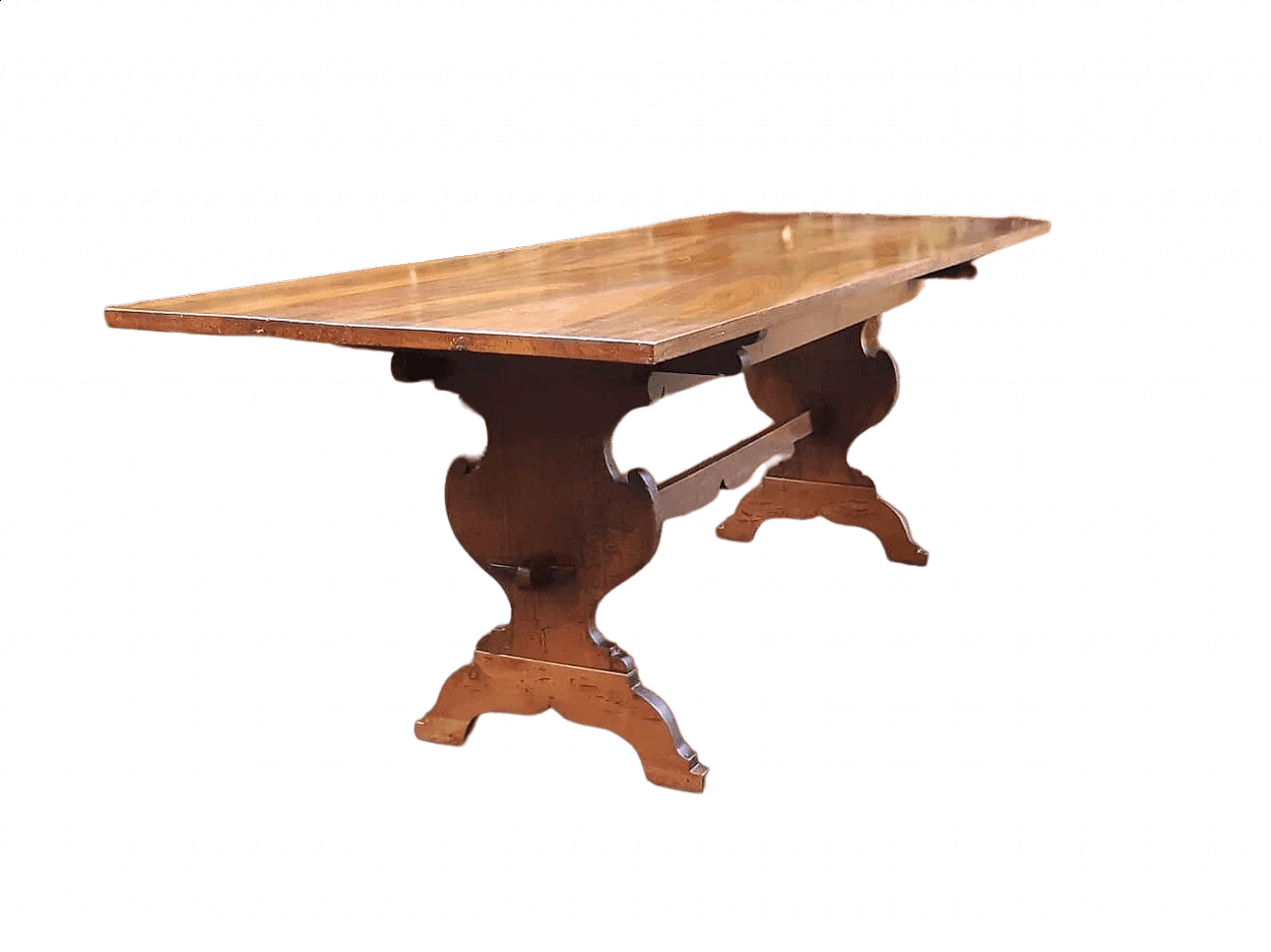 Fratino walnut table, mid-19th century 6