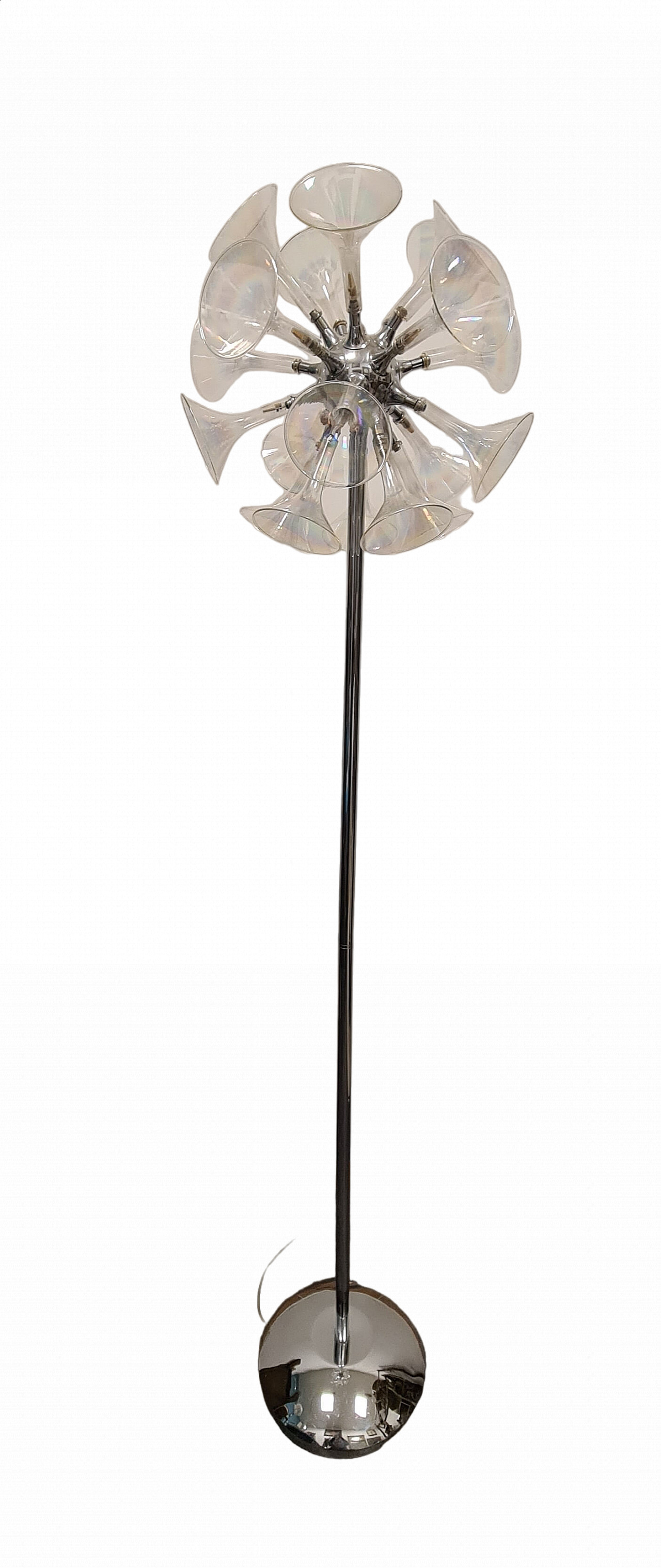 Sputnik metal and glass floor lamp, 1960s | intOndo