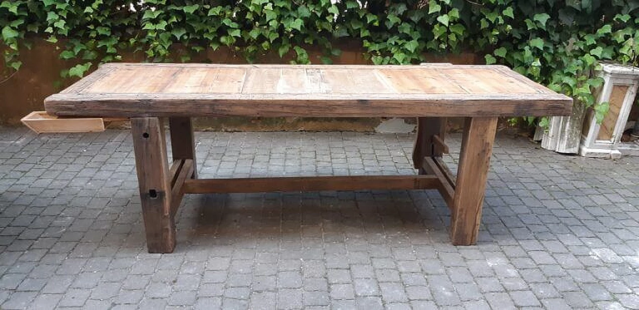 Carpenter's table with vice and drawers, late 19th century 2