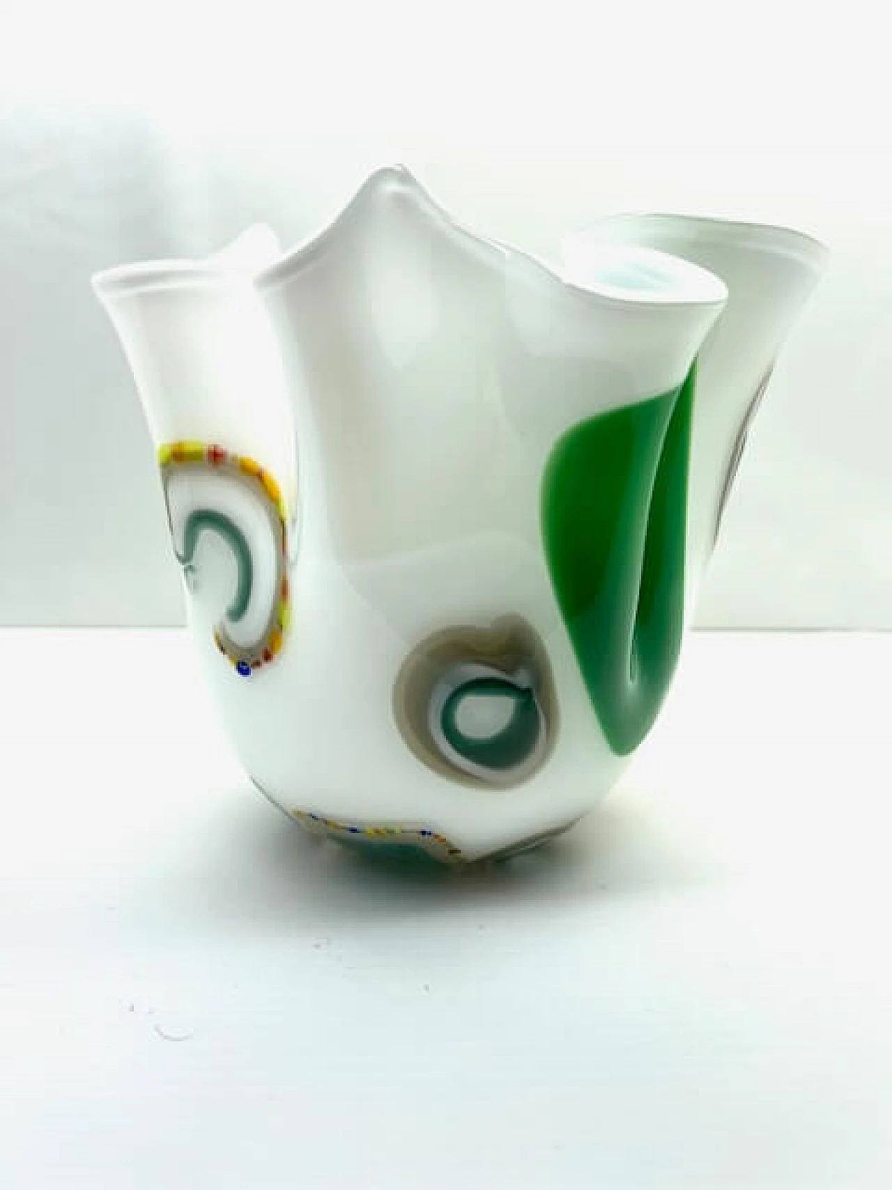 Vaso a foulard in vetro di Murano, anni '2000 1